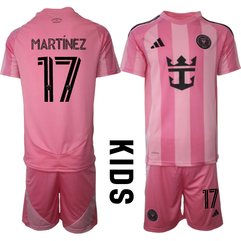 Youth 2025-2026 Club Inter Milan CF home Pink #17 Soccer Jersey->customized soccer jersey->Custom Jersey